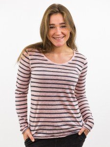 Damen Longsleeve Streifen Rundhalsausschnitt nachhaltige mode online kaufen JUDY