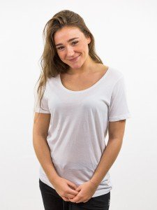 Damen T-Shirt Rundhalsausschnitt Oversize Biobaumwolle_grau_ nachhaltige mode online kaufen AMIE